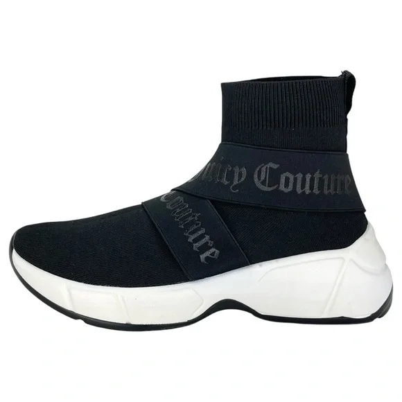 Juicy Couture Ariella Black Stretch Womens Sock Sneakers Size 8M - Picture 2 of 12